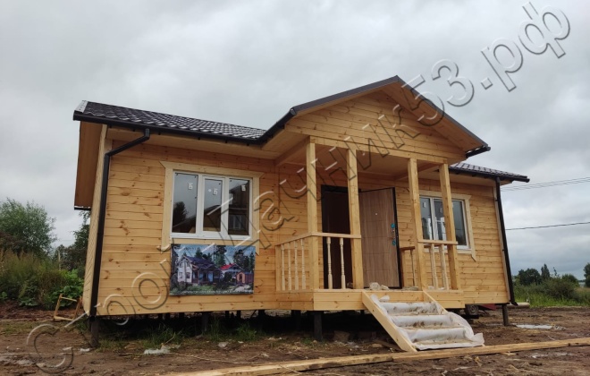 4 Каркасно-щитовой дом  Д-3, 9х8.5м, 67.5  М², Тверская область, Калязинский район, деревня Ярославищи. (6)